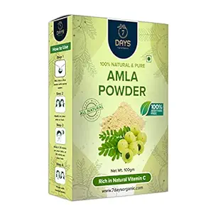 7 Days Amla Powder | Phyllanthus emblica - 100% Organic, Pure And Natural For Hair Care And Skin Care 100GM