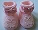 Baby Girls Pink Butterfly Fancy Bow Knitted Booties- In Gift Bag- 0-3 Months