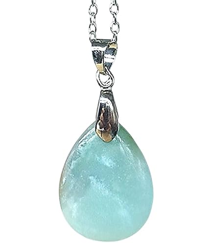 Zxcs Collana Esagonale In Pietra Naturale Fluorescente Che Si Illumina Al Buio - Ciondolo In Cristallo Su Cordino In Pelle, Gioiello Energetico Unisex, Regalo Originale