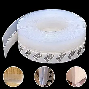 Zorzel Door Tape for Seal Window Sealing Tapes Silicone Door Strips Door Weather Seal Bottom Door Seal Silicone Door Tape (3 Meter)