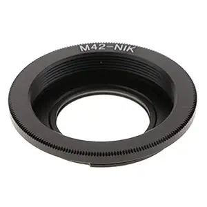 EDASH Aluminum Alloy M42 Screw Lens to AI F Camera Body Adapter Ring for Nikon DSLR D750 D610 D5600 D7000 D7200 D800 with Glass Focus to Infinity