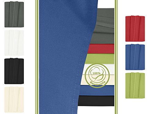 Betttuch - Haustuch - Bettlaken - aus 100% Baumwolle in 6 ausgesuchten Farben - Laken ohne Gummizug - Einheitsgröße von ca. 150 x 250 cm, royal