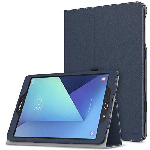 MoKo Samsung Galaxy Tab S3 9.7 Hülle - PU Leder Ständer Schutzhülle Smart Case Cover mit Stift-Schleife / Standfunktion und Auto Sleep / Wake Up Funktion für Samsung Galaxy Tab S3 9.7 Zoll (2017) SM-T820 / T825 Tablet, Marineblau