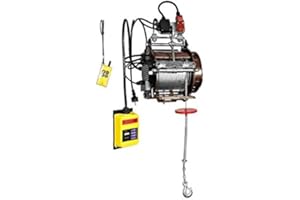 WARRIOR WINCHES Warrior 240v 800KG Scaffold Hoist with Wireless Remote Control – 30m Steel Cable, Portable, Hooks and Easily Mounts to Scaffolding, Overhead Lifting, Electric Pulley System, Ideal for Garage