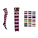3 pair New Women Multi Colour Stripe Long Overknee Cotton Ladies Rainbow Print Striped Casual Over Knee Socks colours all vary