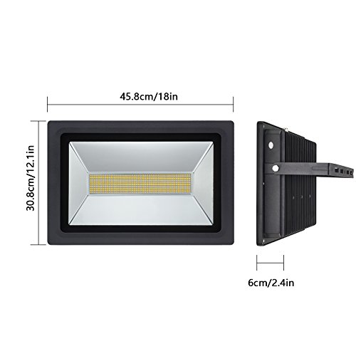 Solla® 200W LED Flutlicht Fluter 230V Außenleuchte, 17200Lumen, Kaltweiß, 6000 K, IP65 Wasserfest, LED Scheinwerfer Außenleuchten - 2