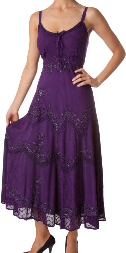 green emerald velvet dress Zapaka Women Long Embroidery Prom Dress Green V-Neck Spaghetti Straps A-Line Evening Dress, Green / US16