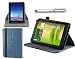 Produktbild Navitech Blau Ledertasche mit 360 Rotational Stand und Atlas Stylus kompatibel mit der BEISTA HD 10.1 Tablets Quad Core 3G Dual