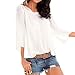 Produktbild Damen Bluse, Malloom Frauen Herbstmode O Neck Langarm Bluse Tops Kleidung T-ShirtElegante Schulterfrei Straße Eine große Größe Bluse