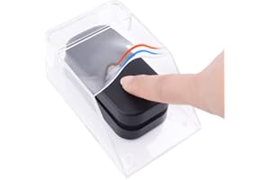 Domeilleur Couvercle Étanche pour Bouton de Sonnette, Housse de Protection Transparente, sans Fil, Support Mural, Protection Sonnette Exterieur Pluie, Coque Étanche pour Contrôle D'accès de Porte