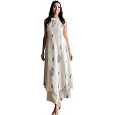 Klosia Women Pure Cotton Kurta Palazzo Set | Sleeveless Printed Kurta with Palazzo Pants | Summer Friendly, Office Wear Co-Or