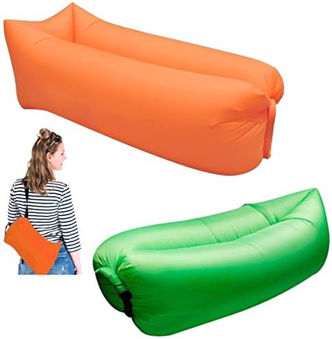 Aircouch Waterproof Inflatable Air Sofa Sleep With Carry Bag for Outdoor, Indoor, Sit Back And Relax, is with Wind Blown Up Bean Bag 'Painting by Numbers strand| for Camping Fishing Festivals