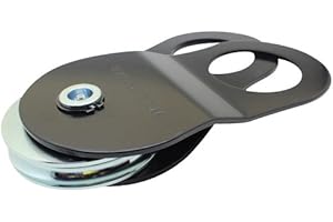 Ratchoox Heavy Duty Snatch Block - Durable 10T Pulley Block | 4X4 Accessories Offroad Recovery Winch Pulley System | Perfect to Double Pulley Power | For Commercial, Industrial and Private Use (Black)