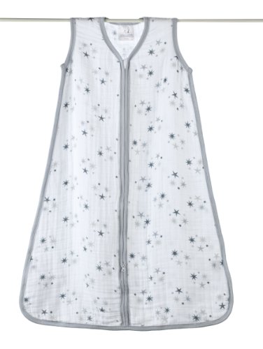 aden + anais leichter Baby Schlafsack für den Sommer Gr. S-XL, twinkle star classic aus Baumwollmusselin