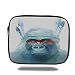 Produktbild Tablet Bag for Ipad air 2/3/4/mini 9.7 inch,Psychedelic,Gorilla with Tribal Feathers Digital Triangle Geometric Style Asian Monkey Wildlife Decorative,Blue,3D Print