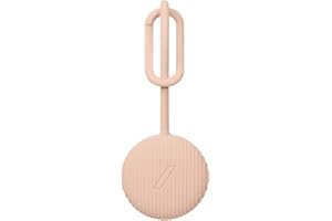 Native Union Bucle Curvo AirTag – Colgante de Silicona Suave – Protección Antiarañazos para el Rastreador Apple AirTag – Correa Larga Que Se Enlaza a Llaves, Bolsas, Maletas y Más (Peach)