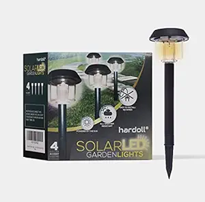 Hardoll Solar Lights for Home Garden LED Outdoor Decoration Lamps Waterproof Path Lights (Warm White-Pack of 4)