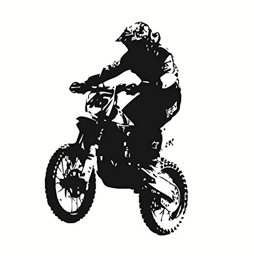 Preisvergleich Produktbild Familie Wandaufkleber Suv Reiter Wandaufkleber Wohnzimmer Selbstklebende Kinder Motorrad Off-Road Motorrad Applique Vinyl Abnehmbare Dekoration 58X87Cm