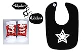 Babygeschenk WINDELTORTE Junge „Stern“1xLätzchen und 1x Babysocken + kostenlose Grußkarte - 2