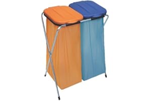 ARTEX 21.07.02 Portasacchetto ecofix-2" per la Raccolta Differenziata Coperchi Colori Assortiti (A/B/V/G) Misure Cm 66x42x78h