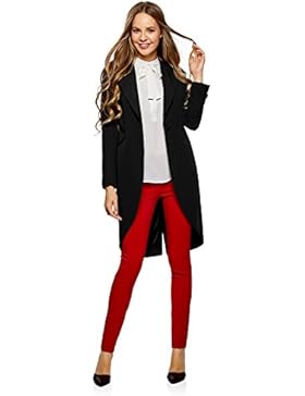 oodji Ultra Damen Taillierter Gehrock mit Ein-Knopf-Verschluss