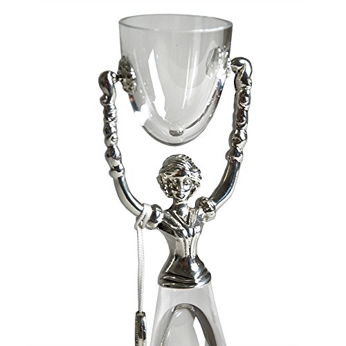 Brautbecher „Franziska“ – Personalisierbarer Brautbecher aus Zinn und echtem Kristallglas - 2