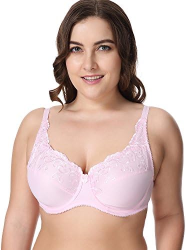 ZHFC-Big chest small breast reduction underwear full cup bra girl summer anti sagging slim Pink 80C