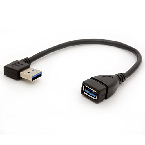 USB 3.0 Verlängerungskabel unten Winkel 90 Grad Adapter Typ A Stecker für weibliche Hochgeschwindigkeitsverbindung, Super schnelle 5Gbps Datenübertragung Sync Ladegerät Leitung (DOWN) (RIGHT) - 4