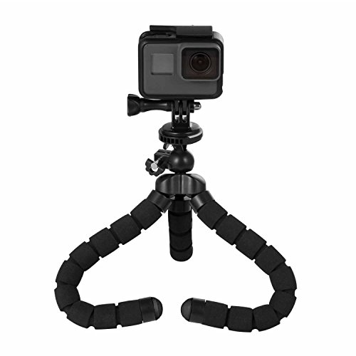 Kupton Treppiede Stile Polipo Portatile e Regolabile Treppiedi Flessibile per Sostegno con Clip per GoPro, Fotocamera, iPhone e Smartphone Android