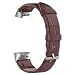 Produktbild HermosaUKnight Für Fitbit Charge3 Bambus Lederband Krokodilleder Ersatzband Rot