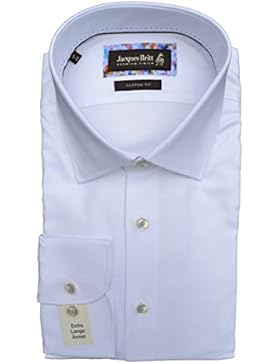 Jacques Britt Hemd Ben AMF EL extra langer Arm Custom Fit Weiß Größe 43
