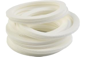 TDCUIZENT IBC Tank Cap Seal S60x6 Replacement - 10 Pack White PE Foam Gaskets for Water Storage Containers, Rain Barrels & Liquid Bulk Tanks - PTFE Material, Leak-Proof Design for Secure Sealing