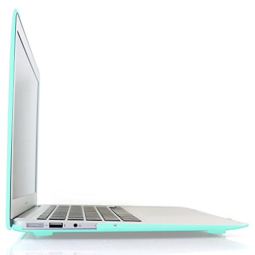 i-Buy Matte Gummierte Harte Schutzh  lle H  lle f  r Apple Macbook Air 13   13 3 Zoll    Schutzfolie   Silikon Tastaturschutz   Anti-Staub-Stecker - T