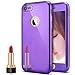 Produktbild iPhone 7 Hülle,iPhone 8 Hülle,iPhone 7 / 8 Silikon Hülle Spiegel,Ukayfe [Full-Body 360 Coverage Protective] iPhone 8 / 7 Schutzhülle 360 Grad Hülle + Panzerglas Schutzfolie,Überzug Mirror Effect Soft TPU Case Spiegel Hülle für iPhone 7 / 8 Handyhülle Front + Back Rundum Double Beidseitiger Stoßdämpfend Transparent TPU Silikon Schutz Schutzhülle Silikonhülle Handy Gürtel Tasche Hülle Case Cover Fall-Abdeckung Etui Bumper Schale für Apple iPhone 8/iPhone 7 - Lila