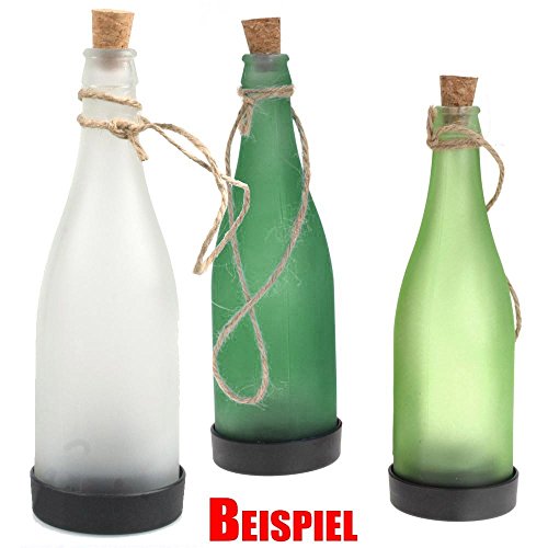 ToCi 3er Set Solarlampen Glasflaschen zum Aufhängen oder Hinstellen