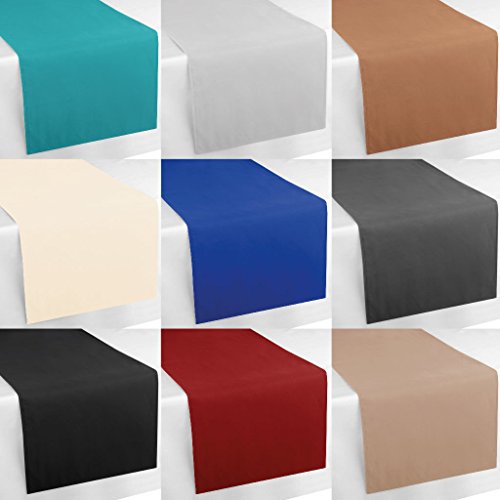 Tischläufer Platzsets Tischdeko Tischdecke Tischset (anthrazit – dunkelgrau / 1x Tischläufer + 6x Platzsets) - 7
