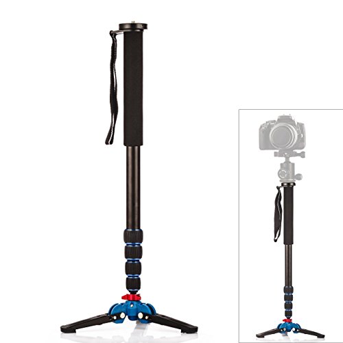 TARION A-222 Einbeinstativ mit Standspinne (Kugelgelenk, Max. Hhe 165 cm, inkl. Handschlaufe und Transporttasche)