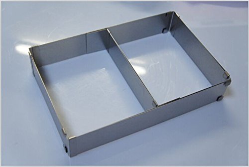 ufengke® Edelstahl Mousse Ring Quadrat Einstellbare Kuchen Ring Backform Kuchenform - 2