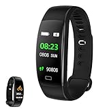 Smarwatch, Fitness Tracker Hr mit Pulsmesser Uhr, Ip67 Wasserdichte Smart Band mit Schrittzähler Pedometer Aktivit?Tstracker Für Kinder Frauen Männer