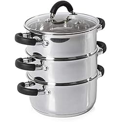 Tower - cuiseur Vapeur 3 Niveaux, 18 cm - en Acier Inoxydable