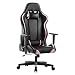 Produktbild LANGRIA Gaming Stuhl Schreibtischstuhl, Kunstleder Chefsessel Computer Spiel Stuhl, Wippfunktion, ergonomisch, höhenverstellbar (Schwarz und Rosa)