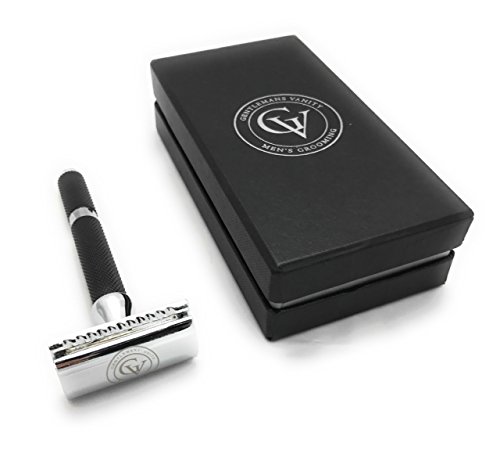 Luxury Double Edge Safety Razor - Includes 10 Wilkinson razors (2 packs of 5)