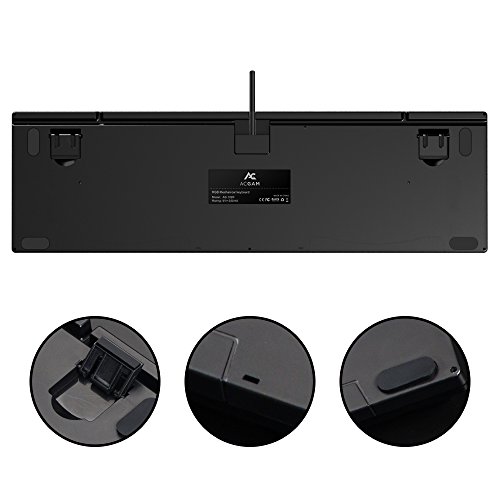 ACGAM AG-109R Chroma Teclado Mec  nico Gaming Retroiluminado 105 Keys Switches Brown RGB Mechanical Keyboard con Disposici  n Espa  ola