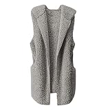 Kunstpelz Weste, Bluelucon Damen Winter Weste Elegant Reißverschluss Fellweste Warm Faux Für Winterjacke Mantel Lässig Ärmellos Pelzweste Felljacke Outwear