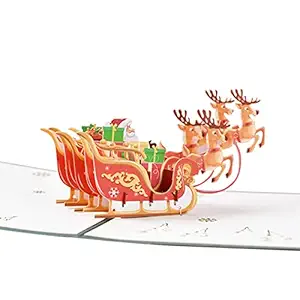 WorldCare 3D Pop Up Christmas Cards Greeting Holiday Cards with Envelope Xmas Decoration Ornament Xmas Tree Snow Pattern Cards New Year Holiday Festivals Gift-CS-A-64205