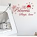 Produktbild TANJINLOU Text Wandaufkleber Neues Angebot DIY Abnehmbare Prinzessin Schlafende Wandaufkleber Kunst Vinyl Aufkleber Hause Baby Mädchen Kinderzimmer Schlafzimmer Schlafsaal Dekoration 54 * 32 cm