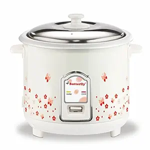 BUTTERFLY JADE BLOSSOM 1800 1.8L Rice Cooker, White