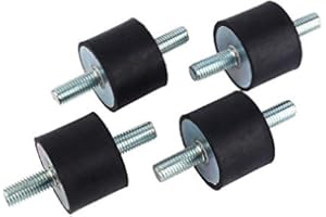 Keenso M10 40 x 30 Supports Anti-vibration Double Filetage, 4PCS Bloc silencieux M10 Anti-vibrations Amortisseur Pompe à Compresseur d'Air avec Vis