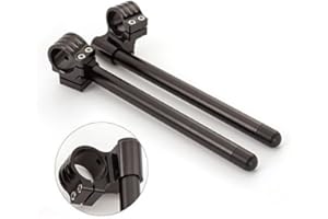 RZMMOTOR CNC Tube de fourche standard en aluminium à clipser sur le guidon Remplaçable Convient pour moto universelle régulière Noir H-43mm Noir