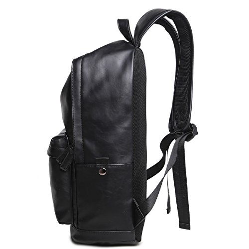 BAOSHA BP-29 Unisex PU Leder Notebook Laptop Rucksack Tasche 15 6 Zoll College Schulrucksack Schultertasche Outdoor Wochenende Reise Rucksack Herren D